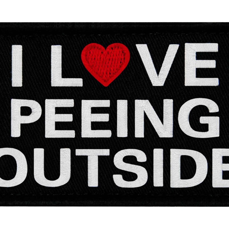I like to pee outside embroidered Velcro patch