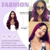 SereneWig 1B Black Ombre Purple Wig Long Wave Heat Resistant