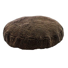 Soggy Doggy Super Snoozer Dog Bed - Comfortable Bed for Dogs - Microfiber Chenille Dog Bed - Cozy Microfiber Dog Bed Machine Washable - Round Dog Bed (Large, Beige)