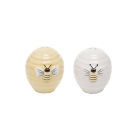 Transpac A4334 Beehive Salt and Pepper Shaker, Set of 2, Dolomite