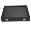 Pin Display Case Dustproof Transparent Glass Lid Badge Storage Box
