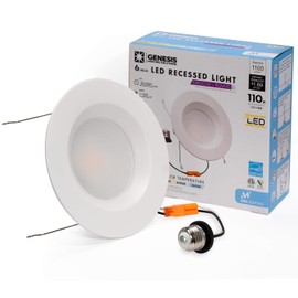 MW 6 Inch 5 Selectable Color Temperature LED Downlight Retrofit with Smooth Trim, 2700/3000/3500/4000/5000K, Dimmable, 75W Incandescent Equal, 1100LM, Energy Star (1 Pack)