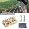 Cotton Rope Hammocks with Wood Spreader,Traditional Hand Woven Children Hammock