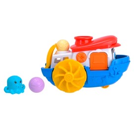 Dickie Toys ABC - Sammy Splash Water Toy - (30 cm) from 1 Year, Colourful Boat with Accessories & Splash Function, Bath Toy for Children and Babies from 12 Months