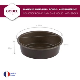Gobelゴーベル フラット丸マンケ φ200㎜ 223730 スチール フランス WGC12730