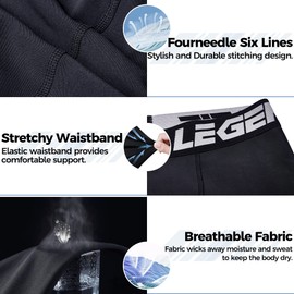 Legendfit Youth Boys Compression Shorts w/Cup Protector Athletic Sliding Underwear Baseball Football Lacrosse