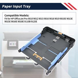 Promrmr Printer Paper Input Delivery Tray Compatible with HP OfficeJet Pro 9010 9012 9015 9016 9018 9019 9010E 9013E 9015E 9016E 9018E 9110B 9125E