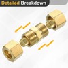 sourcing map 2Pcs Brass Compression Tube Fitting, 9.52mm Tube OD