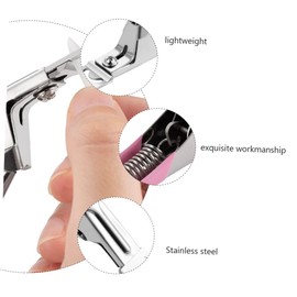 IWOWHERO 3pcs U Shaped Nail Clipper Ergonomic Stainless Steel Nail Cutter for Enthusiasts and Family Use Durable Pedicure Tool