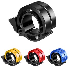 1pcs Bike Bell Bicycle Bell for Kids and Adult with 90db Loud Crisp Clear Sound, Road Bike Bell, Mountain Bike Bell for Children, Durable Alloy Bike Bell Fits 2.2cm/0.87in Bike Handle- Black