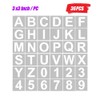 InfantLY Bright 36Pcs/Set Alphabet Letter Stencils + Number Stencils,3 inch