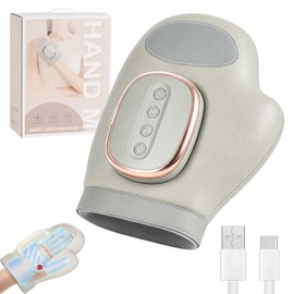 Hand Massager with Heat Function - Wireless Hand Massager, 3 Massage Methods, 5 Pressure and Air Pressure Functions, Electric Hand Massager, Ideal Gifts for Men and Women