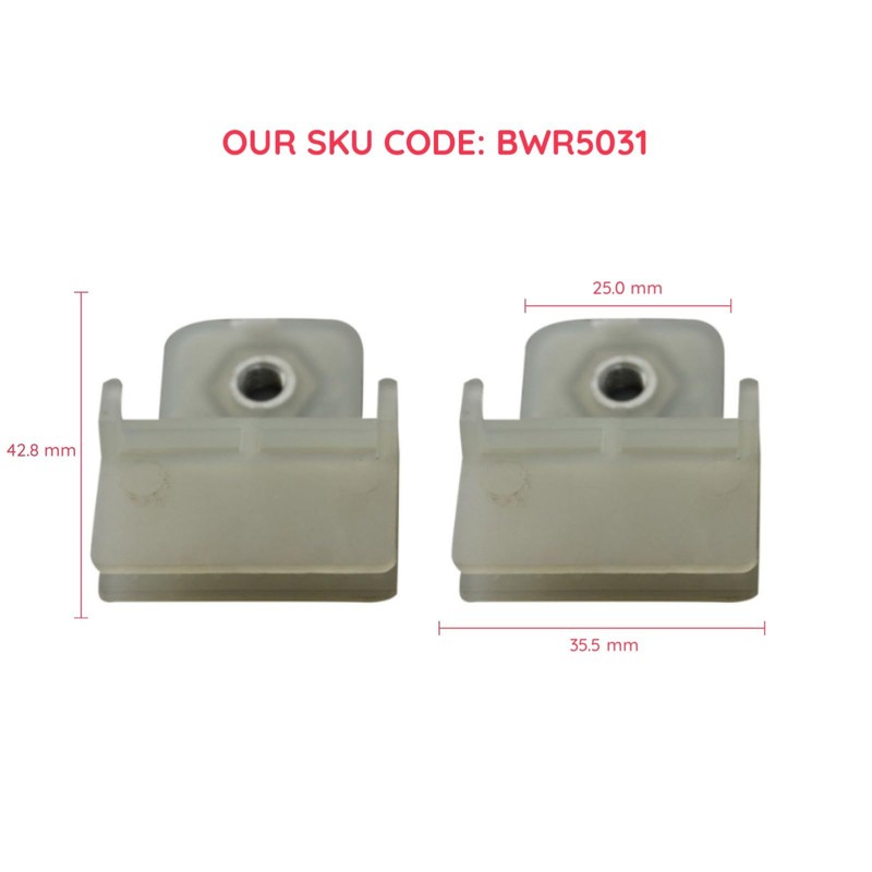 Bross Auto Parts BWR5031FBA 2X Window Regulator Glass Repair Track