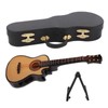 Minature Guitar Model Wooden Mini Musical Instrument Guitar Replica with