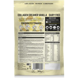 Hunter & Gather Collagen Creamer for Coffee I Vanilla I 300g I Grass Fed Type 1 & Type 3 Bovine Collagen Peptides I Dairy Free I 13,000mg per Serve I Support Hair, Skin, Nails, Muscles