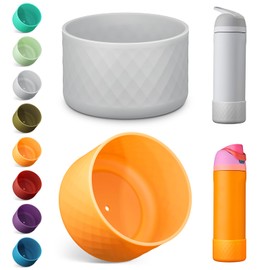 Airboat 2PCS Silicone Water Bottle Boot for Owala 24oz, Protective Bottom Bumper Anti-Slip Sleeve for FreeSip, Twist, and Flip Stainless Steel Bottles, Dishwasher Safe and BPA Free