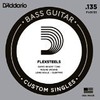 D'Addario FXB135 Long Scale Flex Steels Bass Guitar Single String