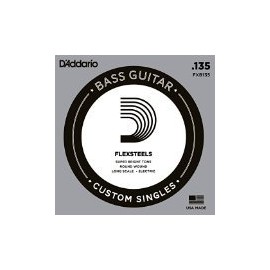 D'Addario FXB135 Long Scale Flex Steels Bass Guitar Single String
