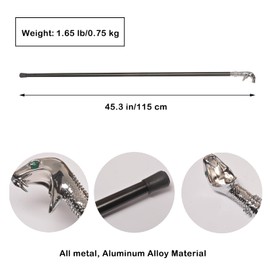 COSWOR 45.3" Costume Cane Walking Stick Snake Staff for Cosplay, Costume Dress-Up Props, Collection