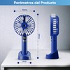 DAMUROS Mini ventilatore portatile con nebulizzatore d'acqua, 6 velocità, display