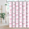 Hellmei Pink Bow Shower Curtain - Cute Shower Curtain Girly