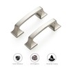 Ravinte 30 Pack Solid 3" Square Foot Cabinet Arch Pull