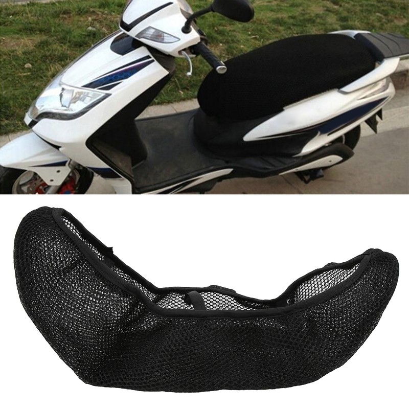 Motorcycle Seat Covers 3 Dimensional Breathable Design Mesh Black Replacement