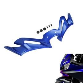 GFARDMOTO Motorcycle Front Fairing Winglet Aerodynamic Spoiler Beak Nose Cone Extension Fixed Wing Kit Compatible with Yamaha YZF R3 R25 2019-2025 (Blue)
