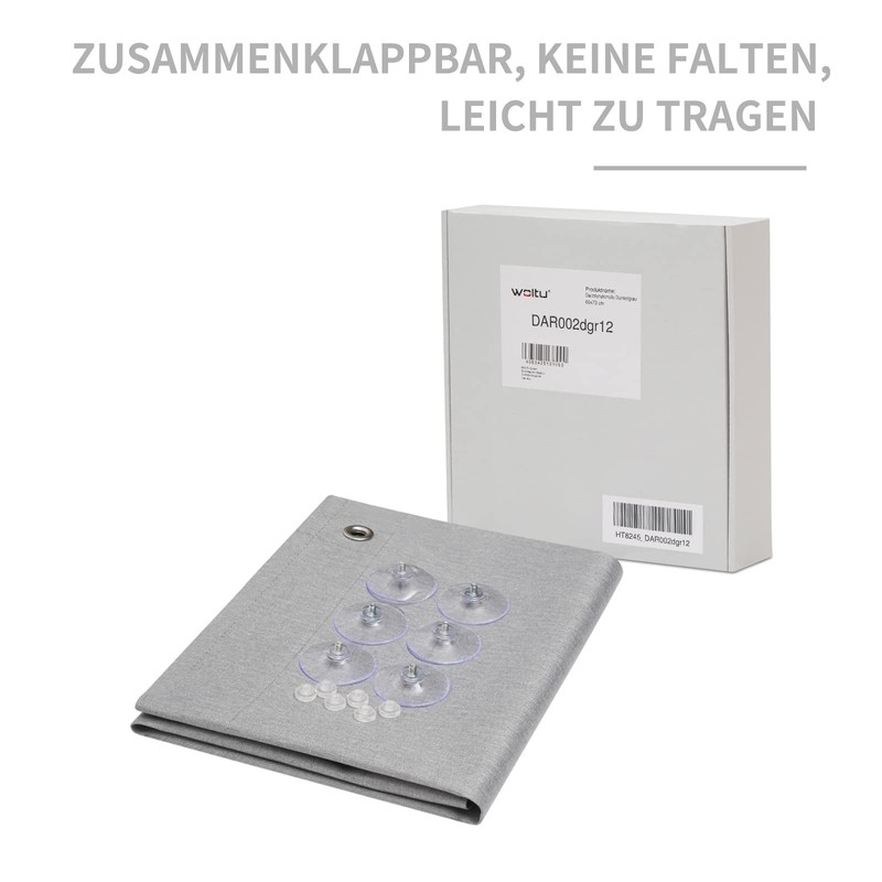 WOLTU Thermal Skylight Roller Blind, No Drilling, Sun Protection, Blackout