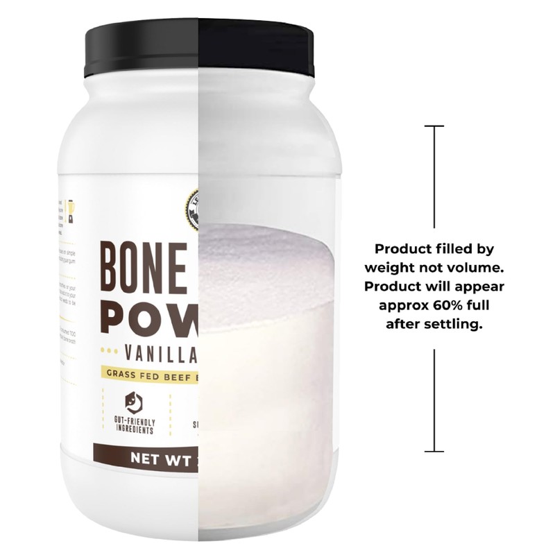 32oz Vanilla Bone Broth Protein Powder From Grass Fed Beef