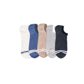 bony&katia Men's No Show Socks, Athletic Low Cut, 5 Pairs (US, Numeric, 9, 12, Regular, Regular, Standard, Multicolor)
