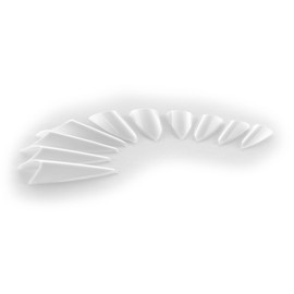 Pack of 500 Stilettos Nail Tips White (ABS Formula) - 50 Pieces Each in 10 Sizes (0-9) in Refill Bag