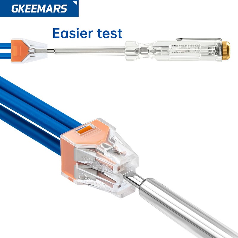 GKEEMARS 50 Pcs Push in Connectors Terminal Block 4 Conductor