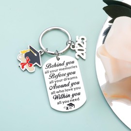 STVK Class of 2025 Graduation Keychain, College Graduation Gift for Women, PHD Masters Degree Graduations Gifts for Teens Boys Keychains for Women Men Bulk Graduations Announcements 2025