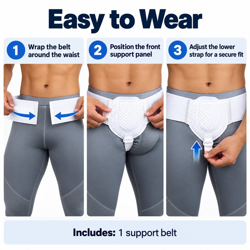 Breathable Inguinal Support Belt for Waist Wear – Adjustable Non-Woven