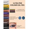 Gel Eyeliner Wasserfest,Creme Schimmernder Matter Bunt Eyeliner Pen Burgund,Lang Anhaltend