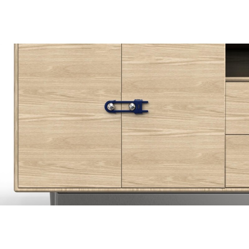 FIGEPO 6 Pack Child Proof U-Shaped Code Sliding Cabinet Door