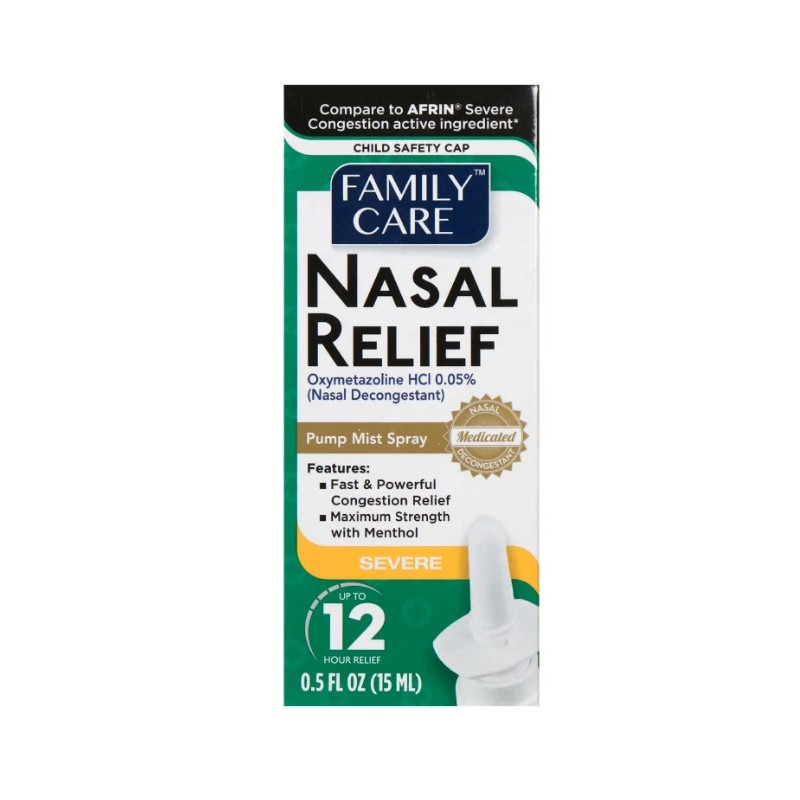 Family Care Nasal Relief Spray 12 Hour Severe Congestion 1
