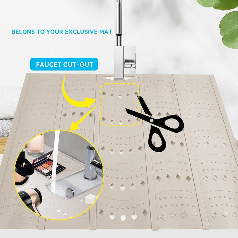 BRIAN & DANY Makeup Mat for Sink, Bathroom Sink Cover