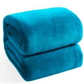 funky gadgets Fleece Throw Blanket for Sofa - Fluffy Soft Warm Versatile Blanket for Bed, Silver Grey Throws Fit All Season Teal Single, 130x150 cm