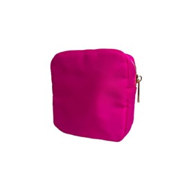 Blue Bird Nylon Makeup Bags for Women Girls Travel Toiletry Pouch Cosmetic Bag Makeup Organizer, Neon Pink, Mini, Mini Nylon Bag