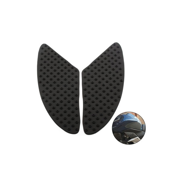 Samcos Motorcycle Tank Pad Black/Transparent Left & Right Set Knee