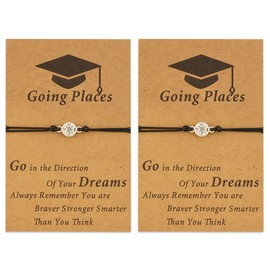 Graduation Bracelet Gifts for Women Men Going Places Bracelets for Boys Girls Graduate Bracelet for Son Sister College High School Graduation Gifts Graduate Gifts for Him Her