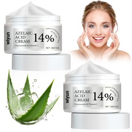 2 PCS Azelaic Acid Cream Azelaic Acid Serum Azelaic Acid Serum Cream Azelaic Acid Cream with Niacinamide & Vitamin C Reduces Blackheads Acne Evens Skin Tone
