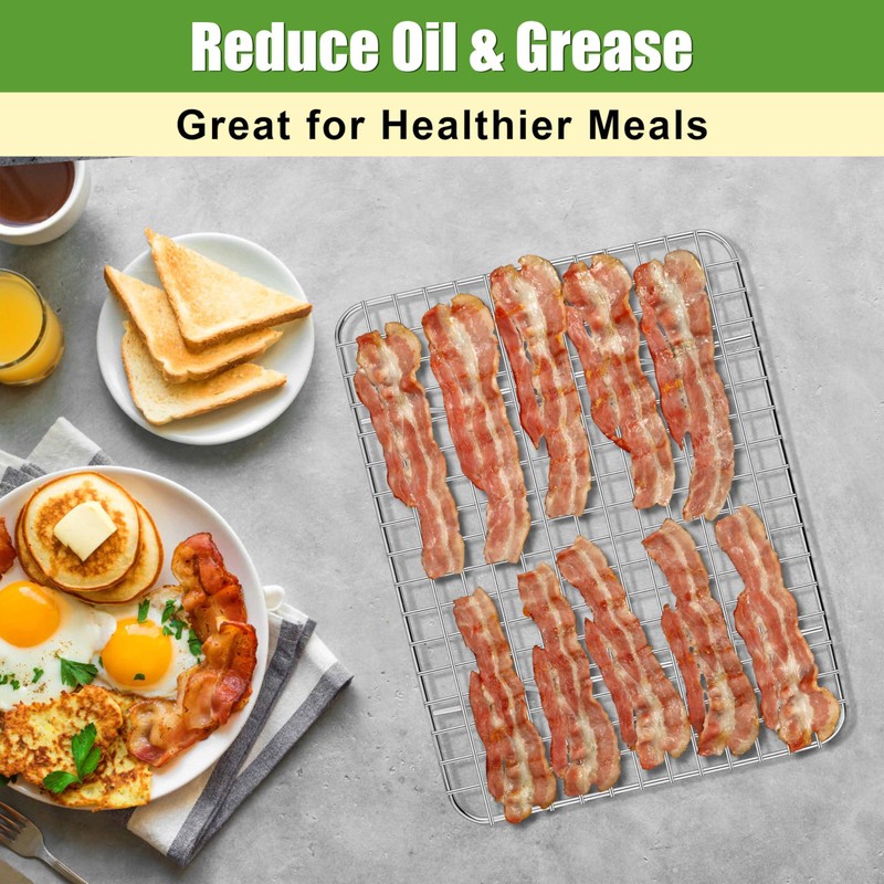 Homikit 2 Pack Cooling Rack Set, 8.7" x 6.3" Stainless