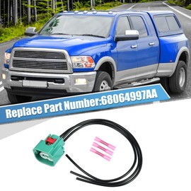 X AUTOHAUX 1 Set Headlight Connector Wiring Harness for Chrysler for Jeep for Dodge Headlight Daytime Running Lamp Parking Light 68064997AA