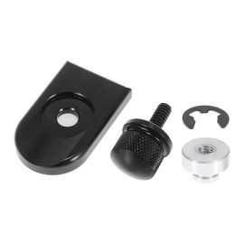 F FIERCE CYCLE Black Seat Bolt Tab Screw Quick Mount Knob Nut Cover Kit for Harley Davidson Road King Softail 1996-2020