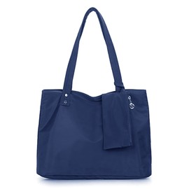 LassZone Women Tote Bag Waterproof Shoulder Bag Ladies Nylon Purse Satchel Foldable Handbags Multi Pocket Bag for Work Business School College Travel