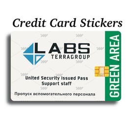 Escape From Tarkov themed credit card stickers for debit credit ebt  -labs terragroup Diy Decal Film Custom Decal:_Green