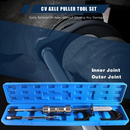 aremnry Inner CV Joint Puller Inner CV Joint Removal Tool Kit 10 Pounds Heavy Duty Slide Hammer Front Wheel Drive Axle Half Shaft Removal Puller Tool Set 63mm 48mm CV Joint Fork Adapter Attachments